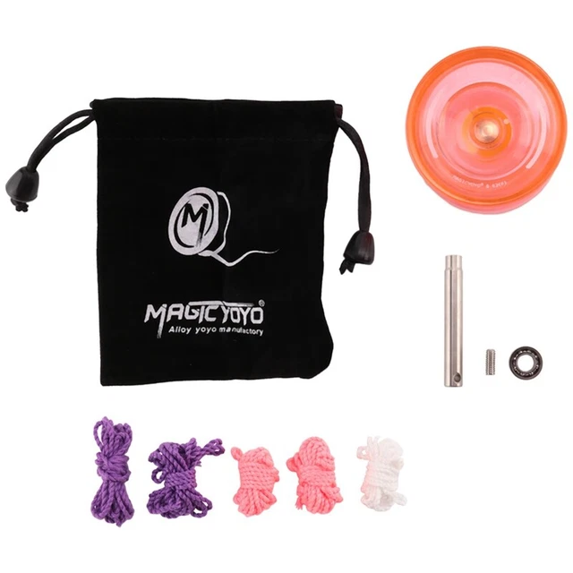 MAGICYOYO K2 Yoyo Profesional de Color Negro Cristal, Yoyo Sensible