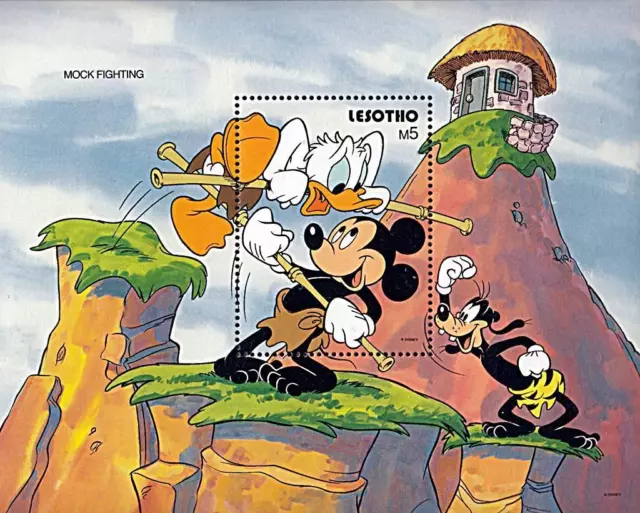 Disney = Lesotho/Spiele 1991 S/S Briefmarke