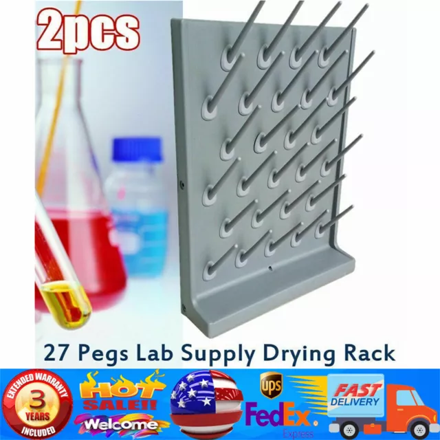 Lab Science Supply Drying Rack 27 Pegs Cleaning Equipment Drying Frame Hanger