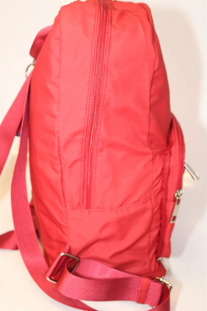 Samantha Brown NEW Large Red Canvas Travel Backpack Carry On Bag 4