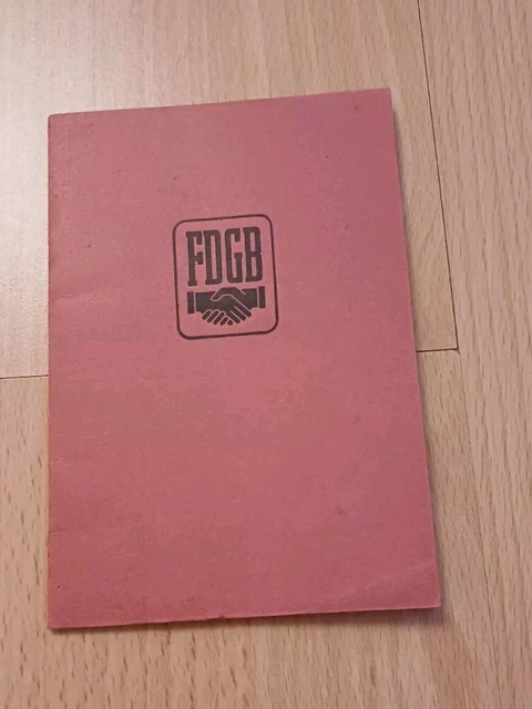 antikes FDGB- Mitgliedsbuch aus 1951, IG Bau-Holz