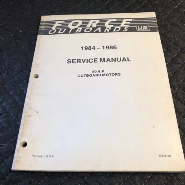 1984 - 1986 Force outboard factory service manual 50 hp OB4129
