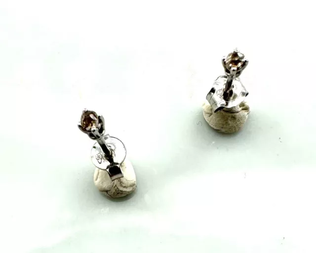 MAGNIFIQUE PAIRE DE BOUCLES D'OREILLES 18 CARATS - Puce diamants 0,10carat 0,61g 2