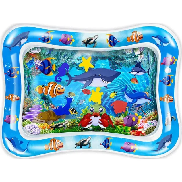 Baby Water Play Mat Inflatable For Infants Toddlers Fun Tummy Time Sea World 2