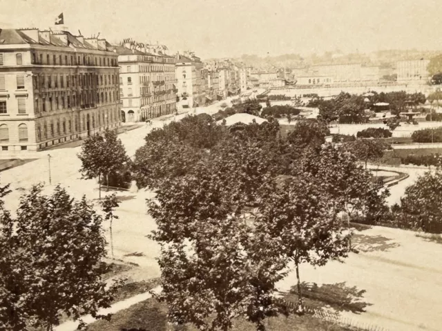 SUISSE Genève Hôtel Métropole c1870 Photographie Stereo Vintage Albumine