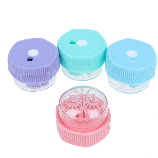 1XPortable custodie pulitore lenti a contatto scatola pulizia manuale rotazione lavatrice Tr LM❤