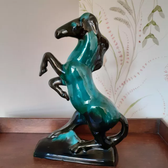 Vintage blue mountain pottery Canada Large Rearing Horse