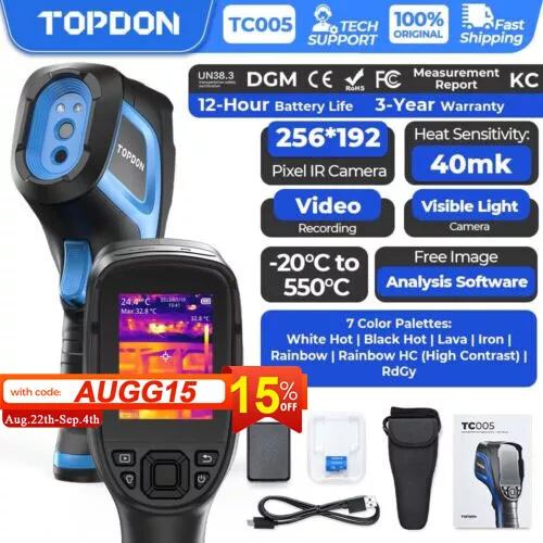 TOPDON TC005 Portable Handheld Infrared IR Thermal Imaging Digital Camera Tool