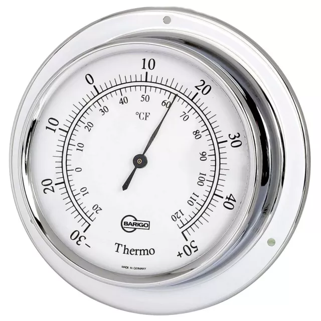 Barigo Thermometer Chrom Tempo 110mm x 32mm 883cr Celsius Fahrenheit