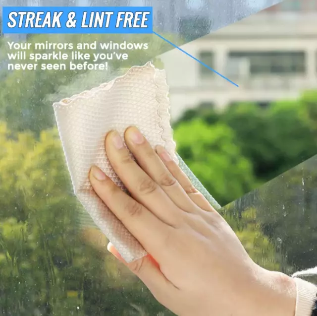 NanoScale Streak-Free Miracle Cleaning Cloths (Reusable)