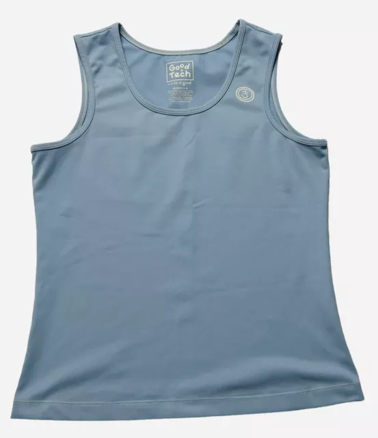 Good Tech By Life Is Good Om Blue Athletic Work Out Tank Top Women’s Medium MD