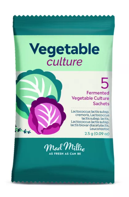 Mad Millie Cultures - Vegetable Culture - 5 Satchels - Sauerkraut - Kimchi