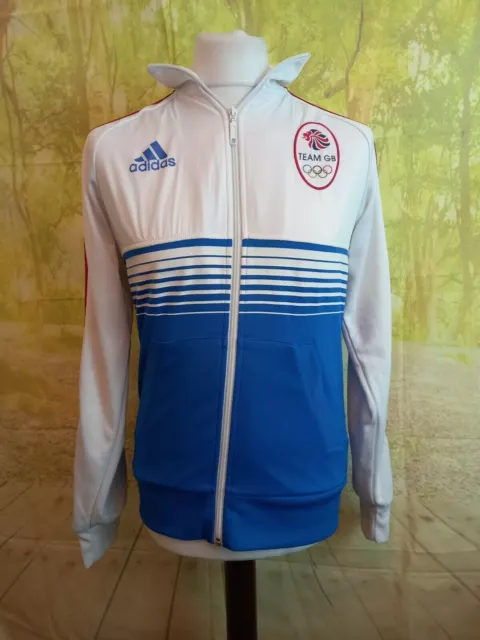London Olympics 2012 Team GB adidas white Tracksuit Jacket. UK men's size Small