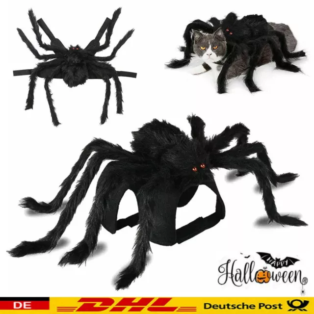 Halloween Plüsch Spinnenkostüm für Welpen Katzen Hunde Haustier Cosplay-Kleidung