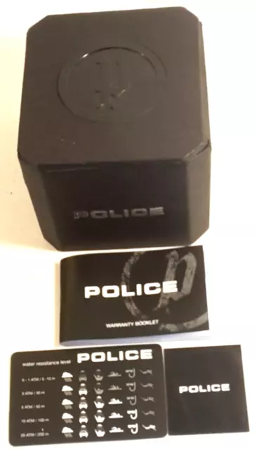 Police-Scatola Per Orologio-Vintage-Con Garanzia -Originale Rare Watch-Box
