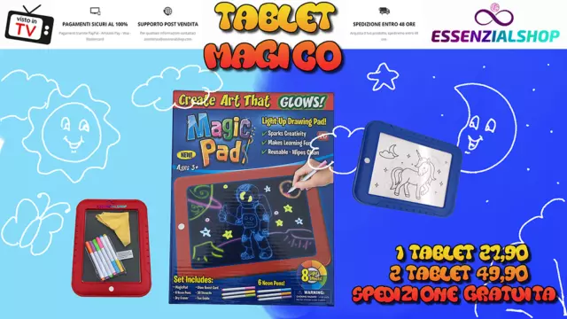 Tablet Magico Giochi Creativi bambini Disegna con Lavagna Magica