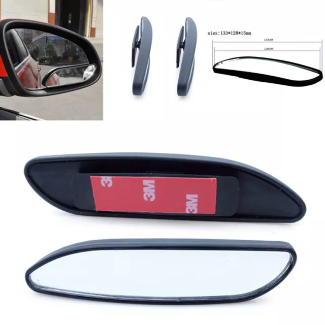 2 Pcs Universal Car Side Wide Angle Rear View Auxiliary Blind Spot Convex Mirror
