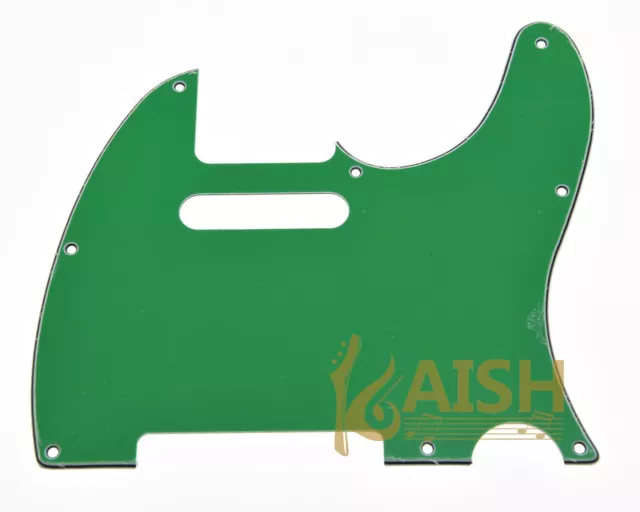 8 Hole Tele Scratch Plate Guitar Pickguard Green 3 Ply for Fender Telecaster