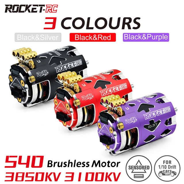 Moteur Rocket Himoto 8.5T Brushless Sensored - 540 Modifié Pour 1/10 - Neuf