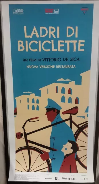 Ladri di biciclette (edizione restaurata 2019) locandina 33x70 ristampa digitale