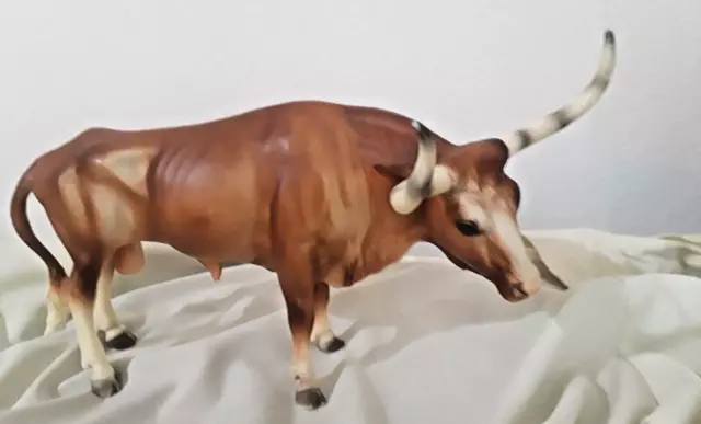 Large Vintage Usa Breyer Molding Co Texas Longhorn Steer Bull Model