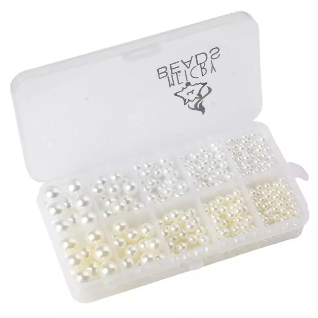 1000pcs Simulate Pearl Beads Loose Spacers Acrylic Wedding DIY Ornaments