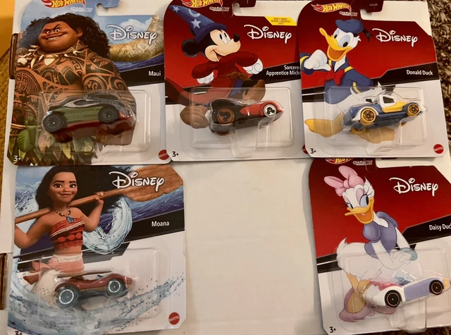Hot Wheels Character Cars Disney 1:64 Die cast lot of  5