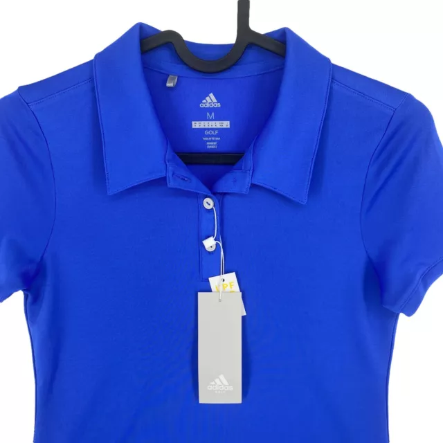 Adidas Golf Blu Navy Solido Maglia Polo a Manica Corta Misura 11 - 12 Anni 2