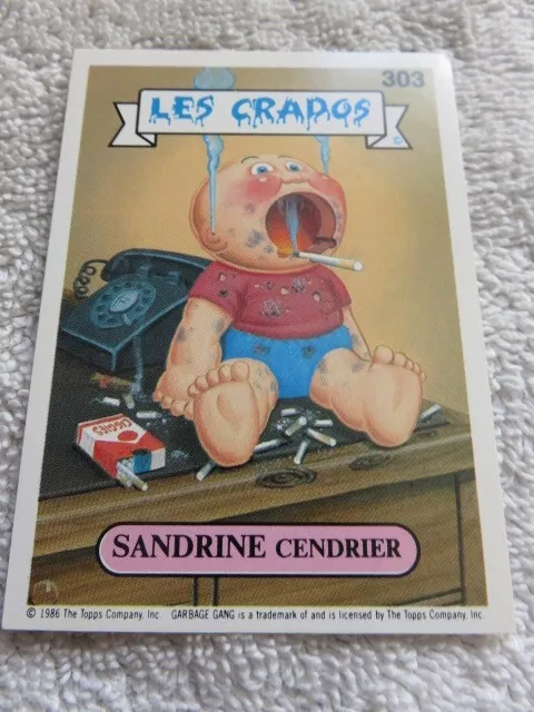 Carte "Les crados" n°303 Sandrine Cendrier TBE