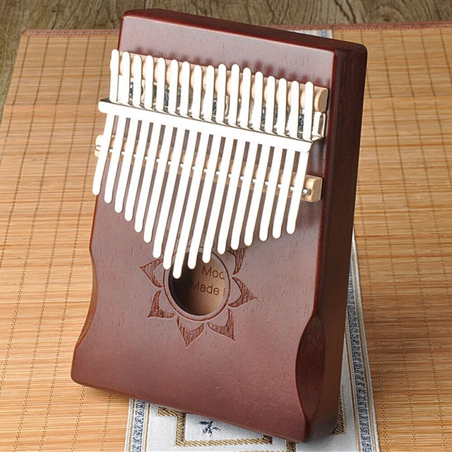 17 Keys Wood Mahogany Kalimba Thumb Piano Percussion Musical Instrument UK