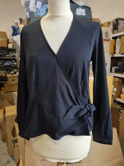 French Connection Crepe Light Wrap-Over Top - Size M - BNWT (476)