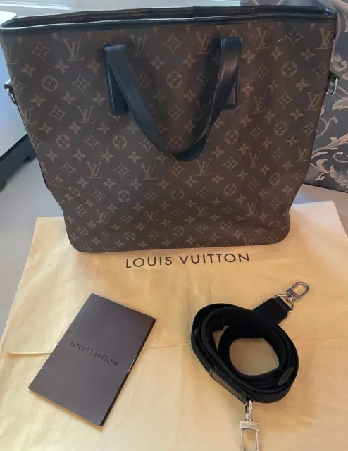 Louis Vuitton Larry Macassar LV Monogram Briefcase Purse Bag M92292