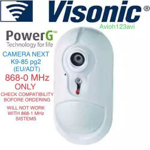 VISONIC PIR Motion detector with Integrated Camera Next CAM K9-85 PG2