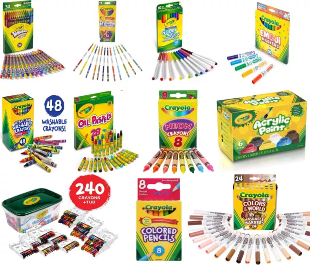 Crayola Colored Pencils & Markers Drawing Arts & Crafts School Home Stationery