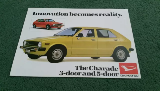 1979 Daihatsu Charade Uk Launch Colour Leaflet - Brochure