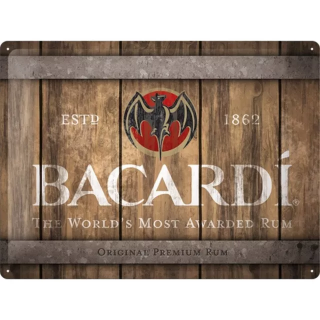 Nostalgic-Art - Retro Bar Blechschild Metallschild 30x40cm - Bacardi Logo
