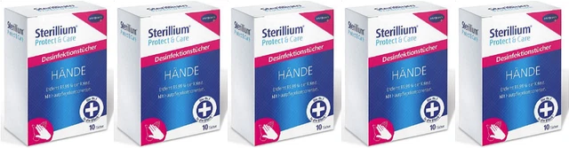 50 Sterillium® Protect & Care Desinfektionstücher einzeln verpackt (5 Päckchen)