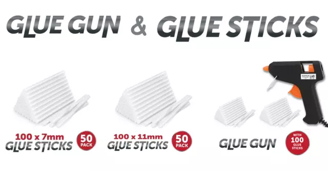 Hot Melt Glue Gun with Sticks 7mm x 200mm Electric 20w Mini Kids Art Craft  UK