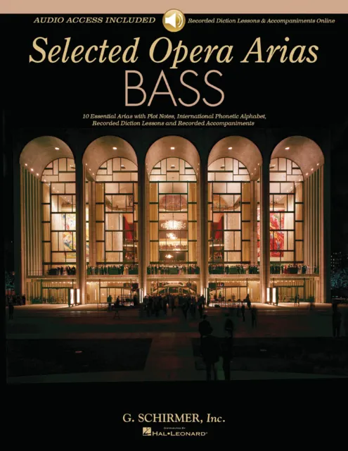 Selected Opera Arias for Bass Vocal Sheet Music Diction Lesson Book Online Audio