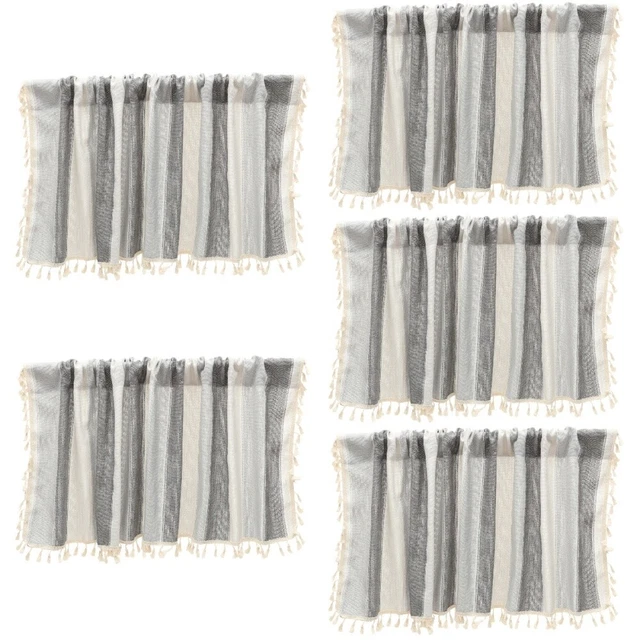 Tende Da Cucina Con Foglie Di Eucalipto Ad Acquerello, Rosso Borgogna, 2 Pannelli 66x91 Cm, Per Finestre Piccole