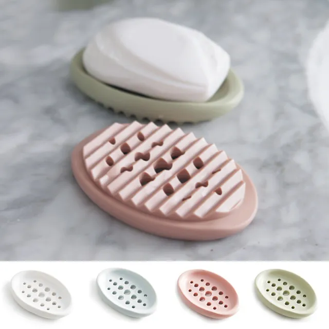 Soap Holder Dish Bathroom Shower Storage Plate Stand Box Container Tray Case US