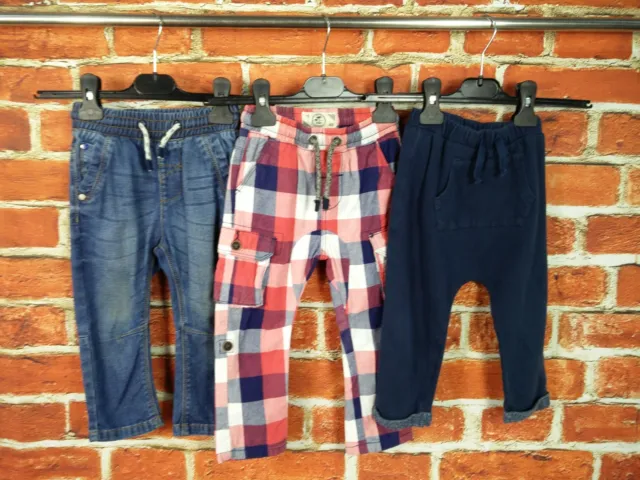 Baby Boy Bundle Age 12-18 Months 100% Next Jeans Cargo Joggers Trouser Set 86Cm