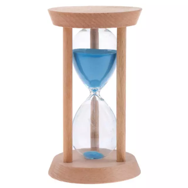 30 Minuten Holzrahmen Sanduhr mit blauem Sand Sanduhr Dekoration