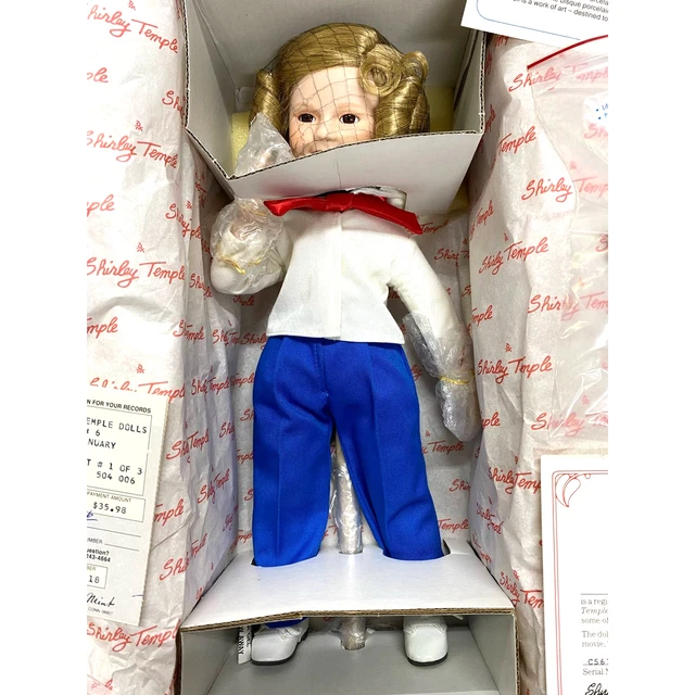 NIB Danbury Mint Shirley Temple Dolls of the Silver Screen Captain January VTG