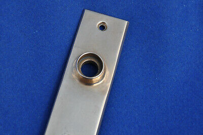 Antique Solid Brass 5 9/16" x 1 15/32" Door Knob Keyhole Backplate "972" Small 3