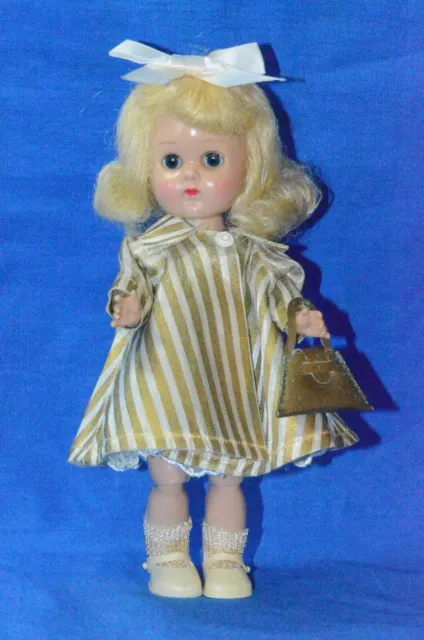 Vintage 8" Vogue Ginny Doll BKW ML Tagged Dress Tagged Coat