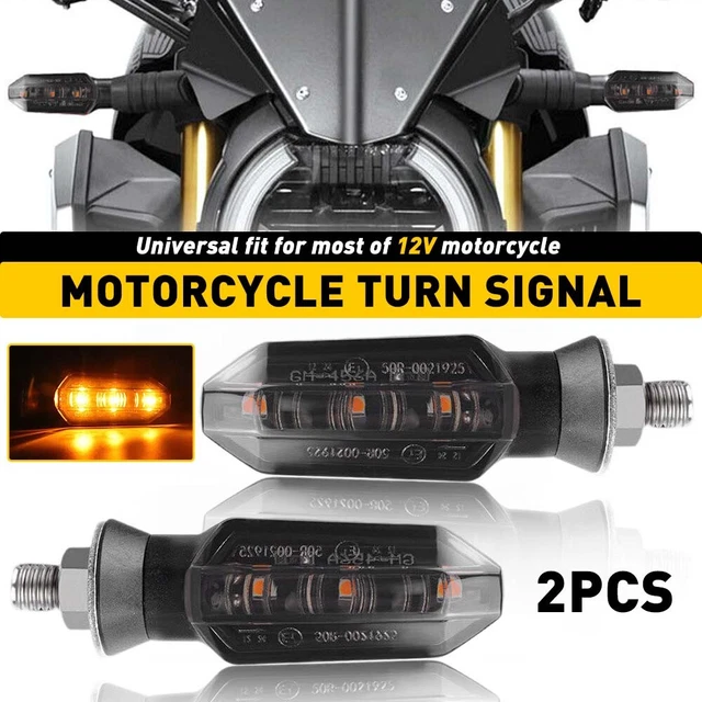 2 Pack Universal Motorcycle Turn Signals Bright Lights Amber For Suzuki Hayabusa