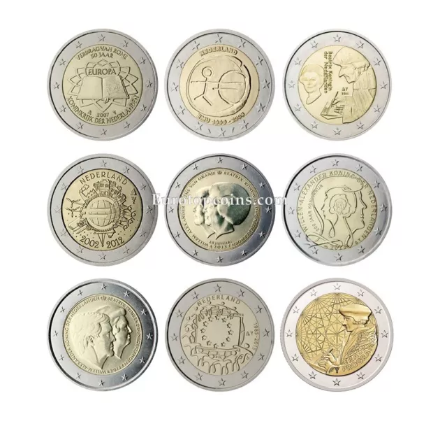 #Rm# 2 Euro Commemorative Netherlands (2007-2022) -  All Pieces - Please Choose