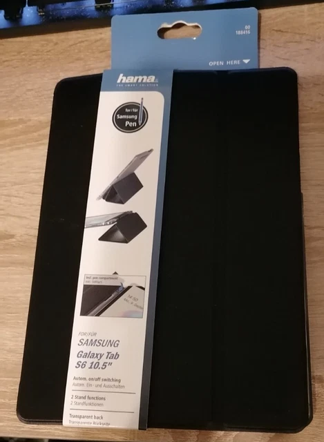 hama | Tablet-Case Schutzhülle "Fold Clear" für Galaxy Tab S6 10.5" | Schwarz