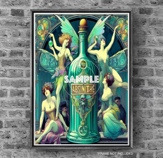 Art Deco Art Nouveau Absinthe Art Print Vintage French Style Art Poster Print #1